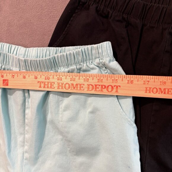 D&Co Women’s Pull-On Capri Pants Mint Green & Black Casual Weekend L - Picture 2 of 6